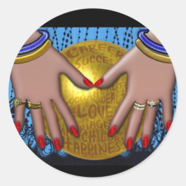 Fortune Teller (Round Stickers) Runder Aufkleber