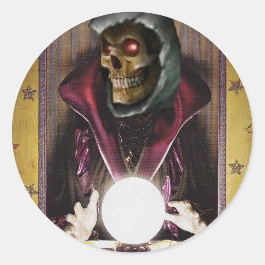 Fortune Teller Runder Aufkleber (Vorderseite)