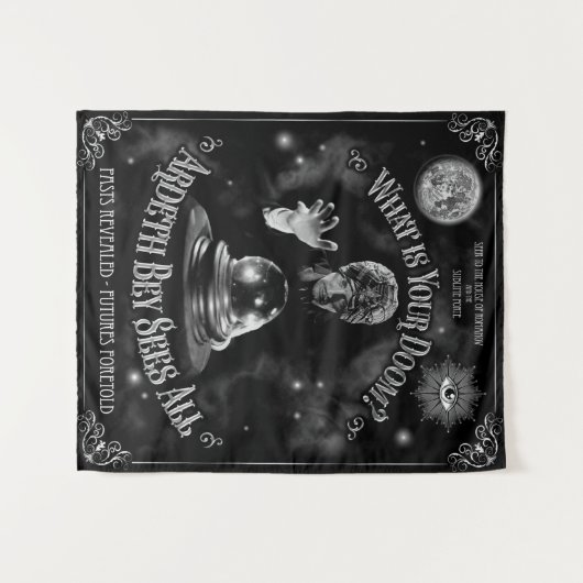 Fortune Teller Sideshow Banner Wandteppich (Vorderseite (Horizontal))