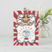 Fortune Teller Sinti und Roma Gender Reveal Party  Einladung (Stehend Vorderseite)