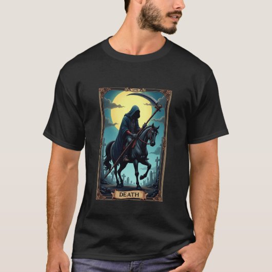 Fortune Teller Tarot Card Death T-Shirt (Vorderseite)