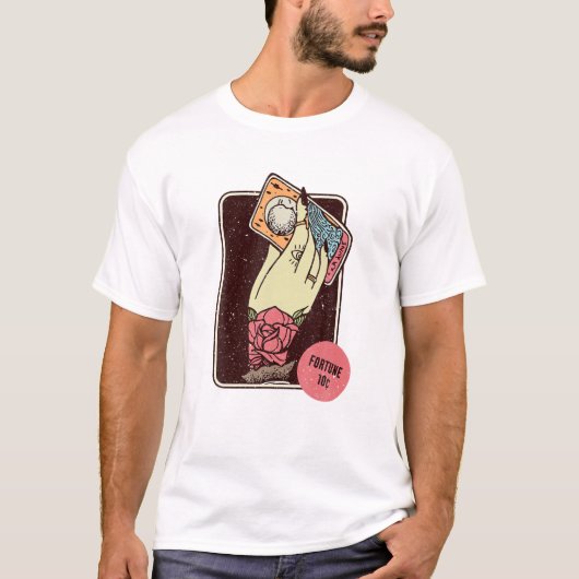 Fortune Teller Tarot Card Reading Hexenästhesie T-Shirt (Vorderseite)