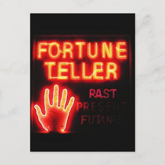 Fortune Teller - Vergangenheit und Zukunft Postkarte (Vorderseite)