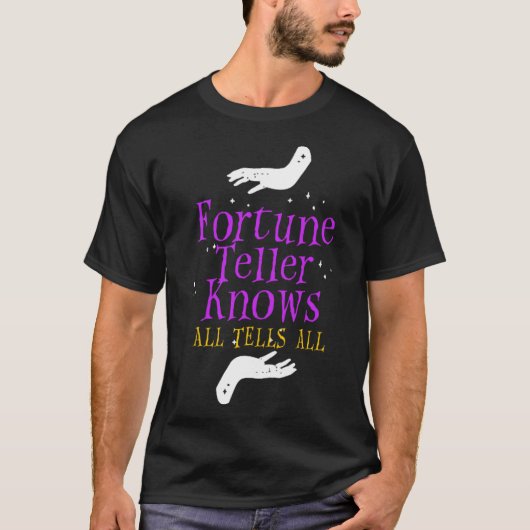 Fortune Teller weiß, dass alle Crystal Ball-Tarot T-Shirt (Vorderseite)
