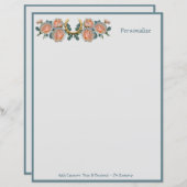 Fortune Viel Glück Horseshoe Floral Personalize (Vorne/Hinten)