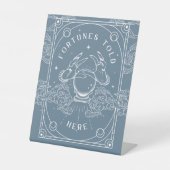 Fortunes hier blau sockelschild (Vorderseite)