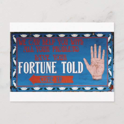 Fortunes Told Postkarte (Vorderseite)
