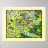 Fortunicity Fantasy Map Poster (Vorne)