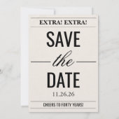 Forty And Fabulous Photo 40th Birthday Einladung (Rückseite)