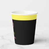 Forty and Loving It 40th Birthday Yellow Black Pappbecher (Links)