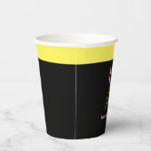 Forty and Loving It 40th Birthday Yellow Black Pappbecher (Rechts)