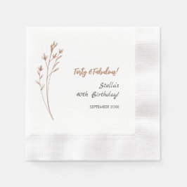 Forty & Fabulous Elegant 40th Birthday Party Serviette