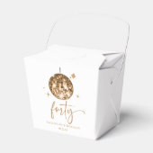 Forty Gold Disco Ball 40th Birthday Party Geschenkschachtel (Vorderseite)