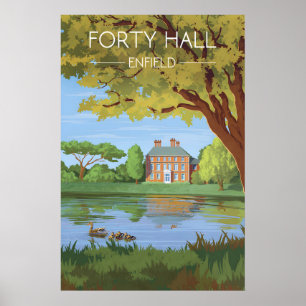 Forty Hall Enfield Reiseplakat Poster