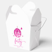 Forty Pink Disco Ball 40th Birthday Party Geschenkschachtel (Geöffnet)