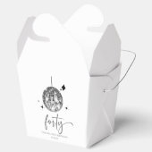 Forty Silver Disco Ball 40th Birthday Party Geschenkschachtel (Geöffnet)