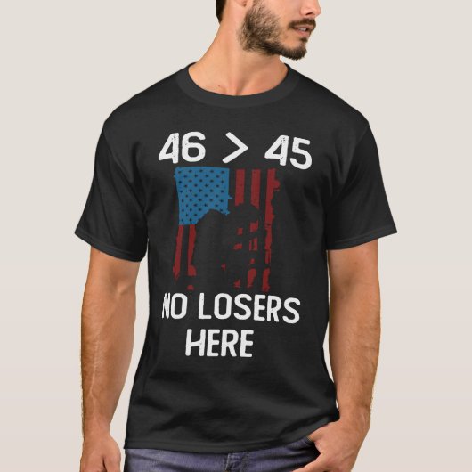 Forty Six Greater Than Forty Five  No Losers Here T-Shirt (Vorderseite)