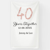 Forty years together black pink glitter bold lette banner (Vertikal)