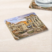 Forum Romanum pro Orarium Rechteckiger Pappuntersetzer (angewinkelt)