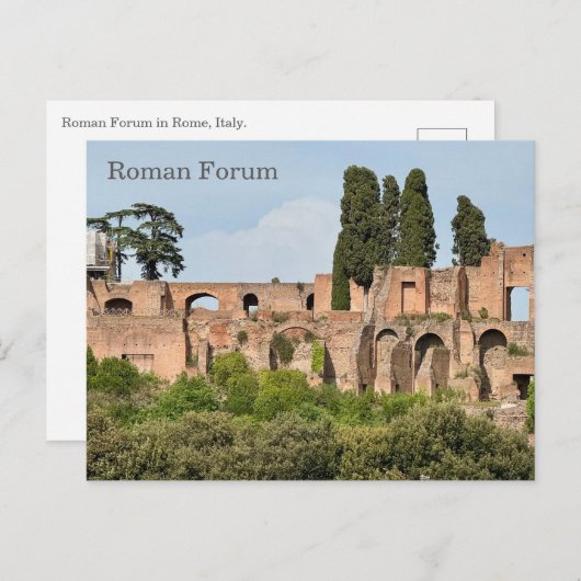 Forum Romanum, Rom, Design Italien Postkarte (Vorne/Hinten)