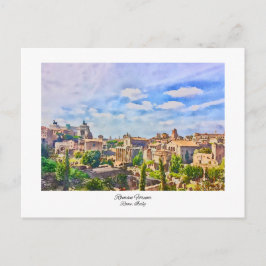 Forum Romanum Rom, Italien Aquarellmalerei Postkarte