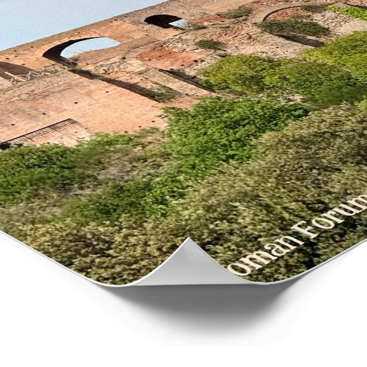 Forum Romanum, Rom, Italien Design Foto Print Poster (Ecke)