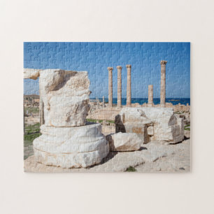 Forum Romanum und Reste der Statue, Sabratha, AZ Puzzle