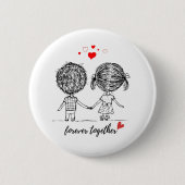 Forver Together Design for Couples Button (Vorderseite)