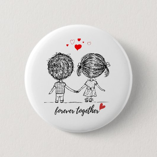 Forver Together Design for Couples  Button (Vorderseite)