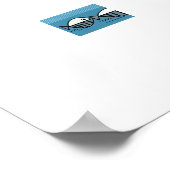 Forward and Backward – Minimal Fish Pattern Poster (Ecke)