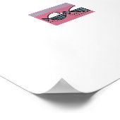 Forward and Backward – Minimal Fish Pattern Poster (Ecke)