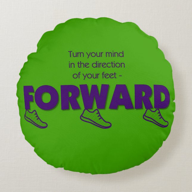 FORWARD Collection Rundes Kissen (Vorderseite)