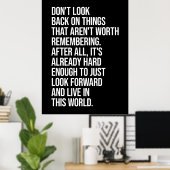 Forward Focus Embrace die Gegenwart Poster (Heimbüro)