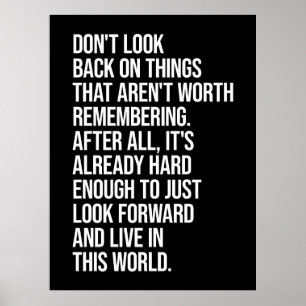 Forward Focus Embrace die Gegenwart Poster