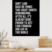 Forward Focus Embrace die Gegenwart Poster (Küche)