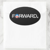 Forward for Obama 2012 Ovaler Aufkleber (Tasche)