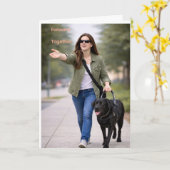 Forward Together Black Lab Guide Dog Graduation  Karte (Gelbe Blume)
