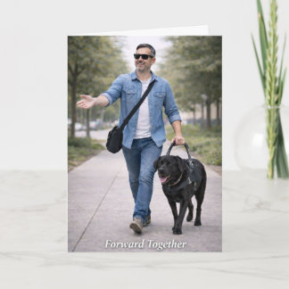 Forward Together – Black Labrador Guide Dog Karte