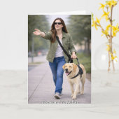 Forward Together –Guide Dog Graduation Karte (Gelbe Blume)