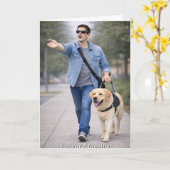 Forward Together – Guide Dog Team Graduation Card Karte (Gelbe Blume)