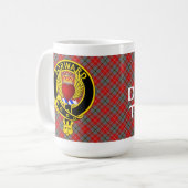 "FORWARD" Winged Heart Red Douglas Tartan Tasse (Vorderseite Links)