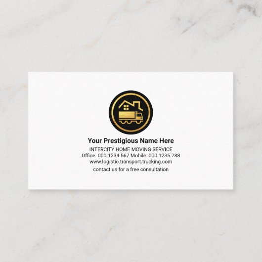 Forwarding Triangle Logistics Trucker Visitenkarte (Rückseite)