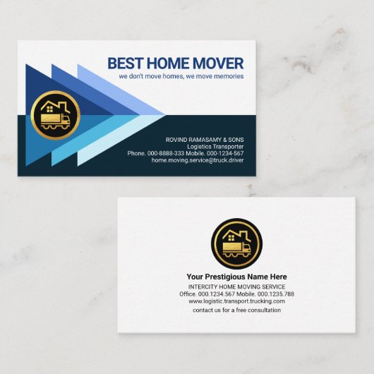 Forwarding Triangle Logistics Trucker Visitenkarte (Vorne/Hinten)