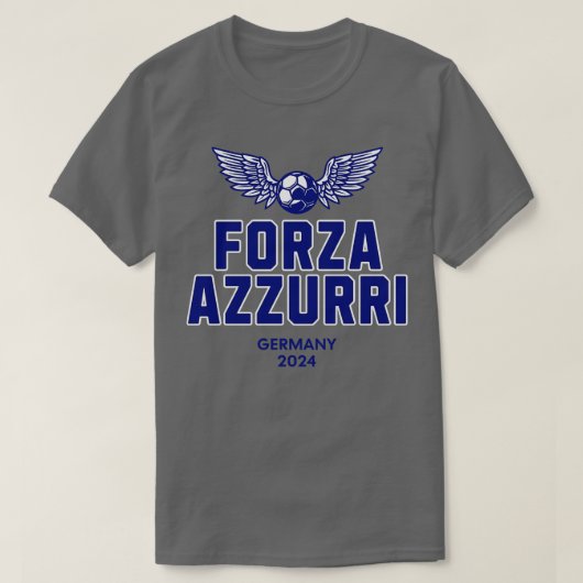 Forza Azzurri Deutschland 2024 Euro T-Shirt (Design vorne)