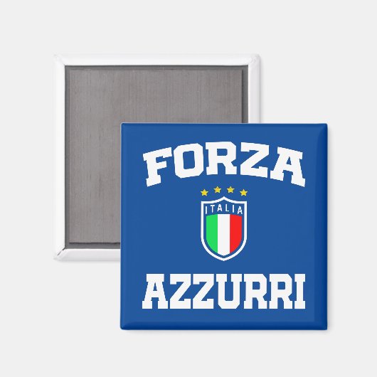 Forza Azzurri Italia Jersey 2021 Football Funs Magnet (Vorderseite/Rückseite)