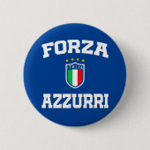 Forza Azzurri Italia Jersey 2021 Football Funs T-S Button (Vorderseite)