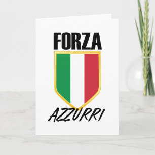 Forza Azzurri Italienischer Flaggenfußball Karte