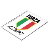 Forza Azzurri Italienischer Flaggenfußball Notizblock (Linke Seite)