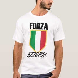 Forza Azzurri Italienischer Flaggenfußball T-Shirt