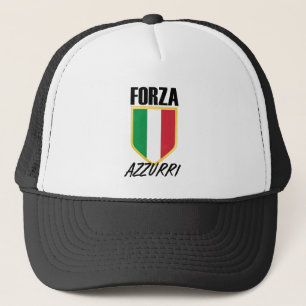 Forza Azzurri Italienischer Flaggenfußball Truckerkappe